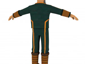 cartoon rigged character 5 3D Model
