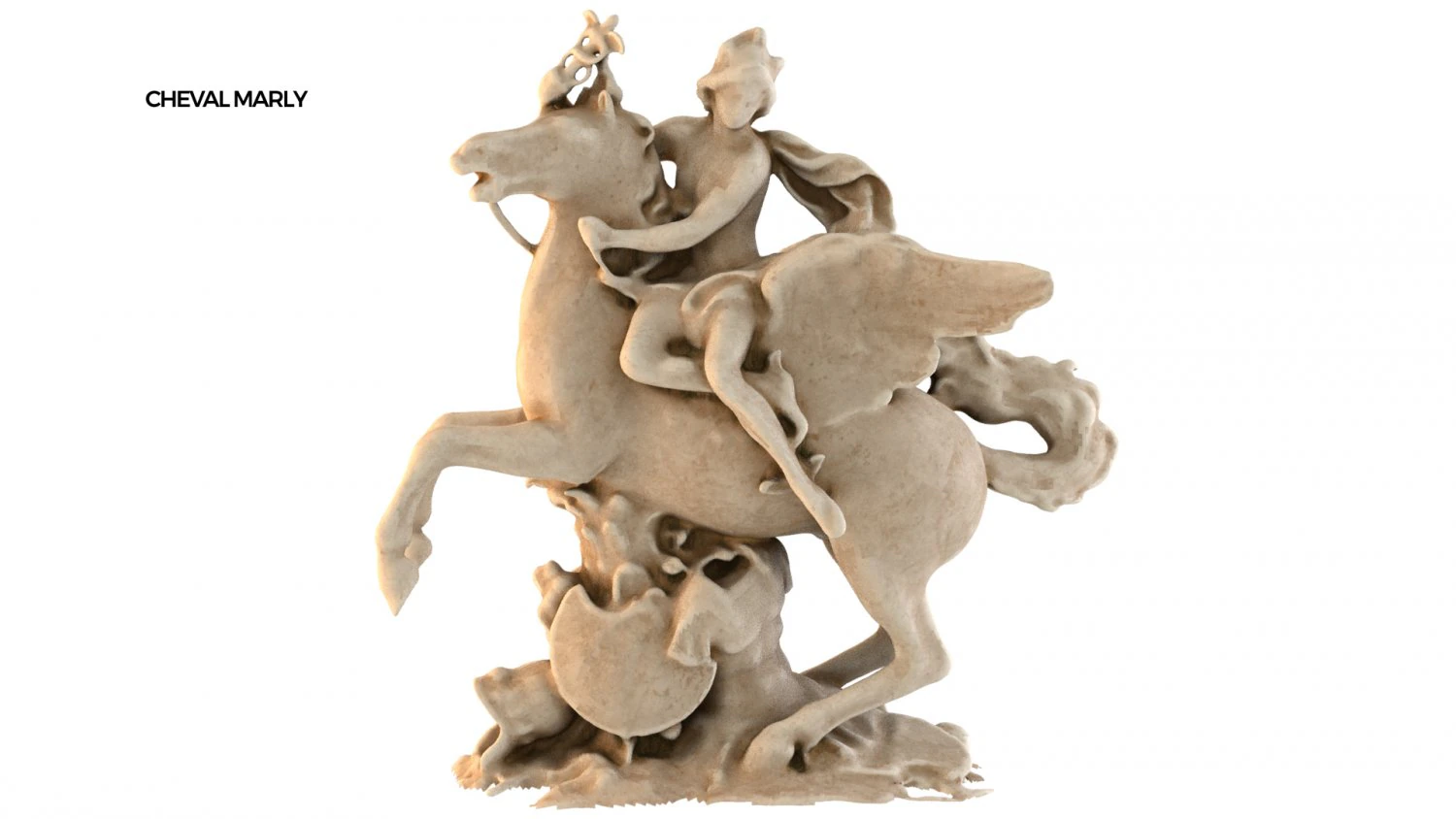 statue of cheval marly 3D Model .c4d .max .obj .3ds .fbx .stl .blend 