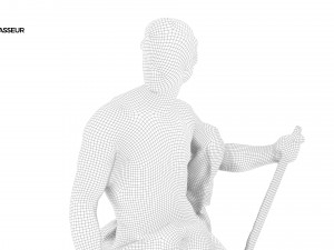 statue of chasseur 3D 模型