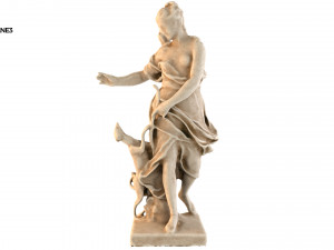 statue of diane 3 Modello 3D