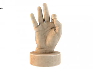 estatua de la mano Modelo 3D