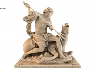 statue of neptune Modello 3D