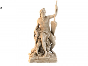 statue of seine Modello 3D