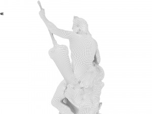 statue of seine Modello 3D