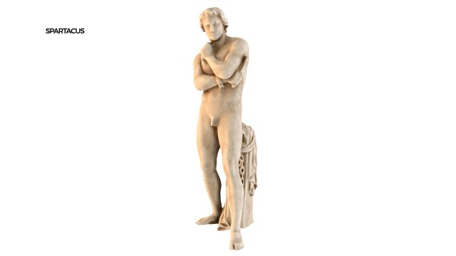 statue of spartacus 3Dモデル .c4d .max .obj .3ds .fbx .stl .blend 