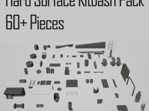 hard surface kitbash pack - 60 objects Modello 3D