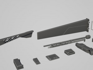 hard surface kitbash pack - 60 objects Modèle 3D