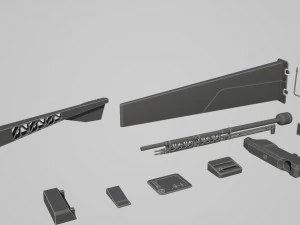 hard surface kitbash pack - 60 objects 3D Model