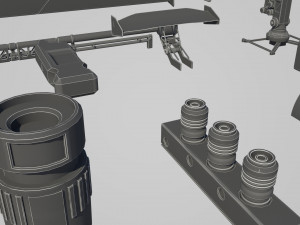 hard surface kitbash pack - 60 objects Modèle 3D