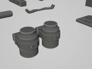 hard surface kitbash pack - 60 objects 3D Model