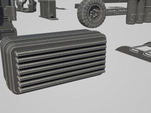 hard surface kitbash pack - 60 objects Modèle 3D