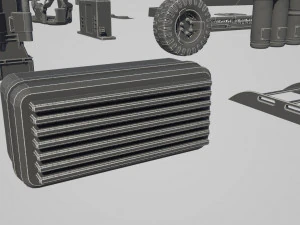 hard surface kitbash pack - 60 objects 3D Model