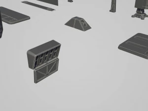 hard surface kitbash pack - 60 objects 3D Model