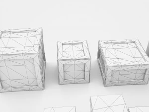 wooden crates and boxes pack 3D Model