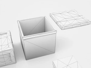 wooden crates and boxes pack 3D Model