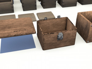 wooden crates and boxes pack 3D Модель