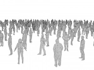 low poly people pack - 296 pieces 3D Модель