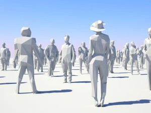low poly people pack - 296 pieces 3D Модель
