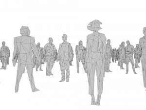 low poly people pack - 296 pieces 3D Модель