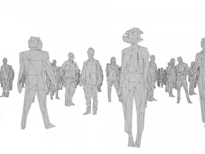 low poly people pack - 296 pieces 3D Model