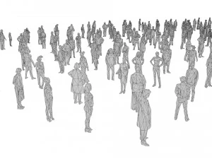 low poly people pack - 296 pieces 3D Model