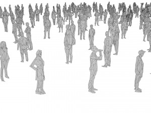 low poly people pack - 296 pieces 3D Модель