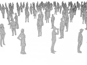 low poly people pack - 296 pieces 3D Model