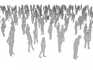 low poly people pack - 296 pieces 3D Модель