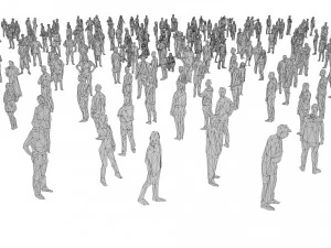 low poly people pack - 296 pieces 3D Model