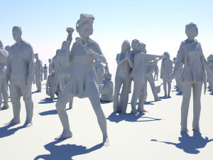 low poly people pack - 296 pieces 3D Модель