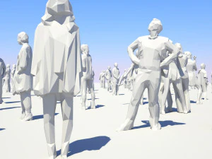 low poly people pack - 296 pieces 3D Model