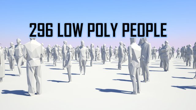low poly people pack - 296 pieces 3D Модель .c4d .max .obj .3ds .fbx .stl .blend 