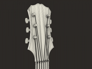 electric guitar pbr Modèle 3D