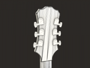 electric guitar pbr Modèle 3D