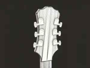 electric guitar pbr 3D Model