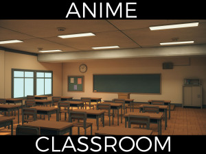 anime classroom 3D Модель