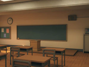 anime classroom 3D Model