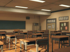 anime classroom 3D Model