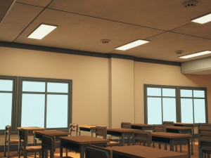 anime classroom 3D Model