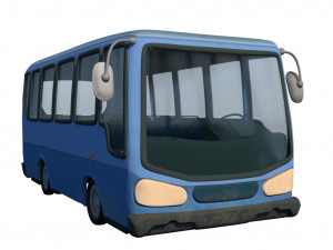 cartoon bus Modello 3D