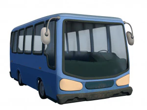 漫画のバス 3Dモデル