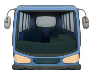 cartoon bus 3D 模型