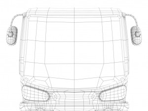 cartoon bus 3D 模型