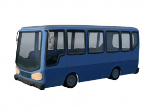 cartoon bus 3D 模型