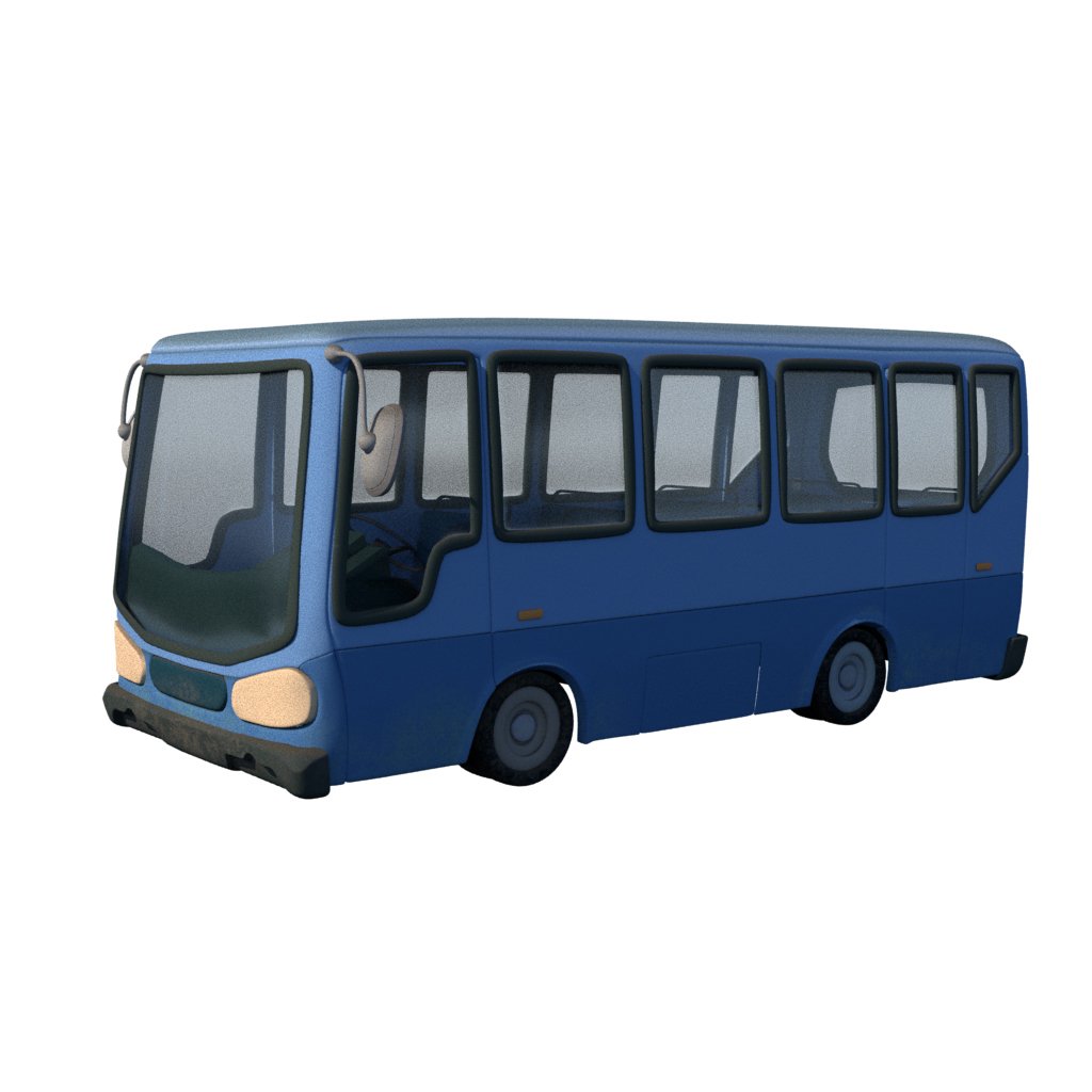 Minibus 3D Model in Bus 3DExport