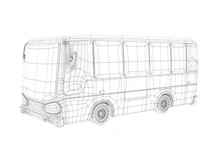 cartoon bus 3D 模型