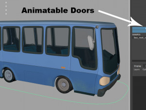 cartoon bus 3D 模型