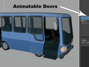 cartoon bus 3D 模型