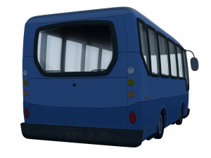 cartoon bus 3D 模型