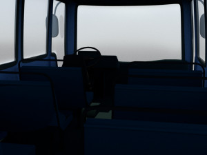 cartoon bus 3D 模型